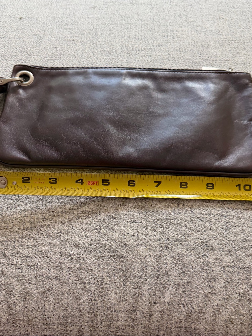 HOBO Dark Brown Leather Wristlet Pouch - Picture 5 of 6